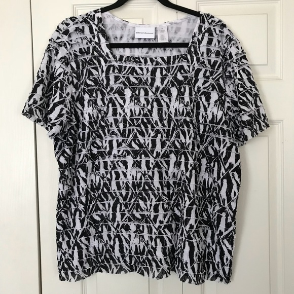 Alfred Dunner Tops - * SALE * ALFRED DUNNER Size XL Black White Blouse